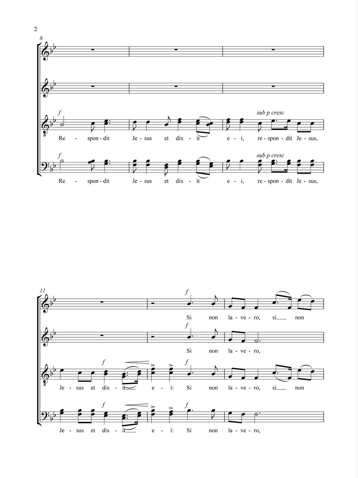 Colin Mawby: Domine, Tu Mihi Lavas Pedes? (SATB)
