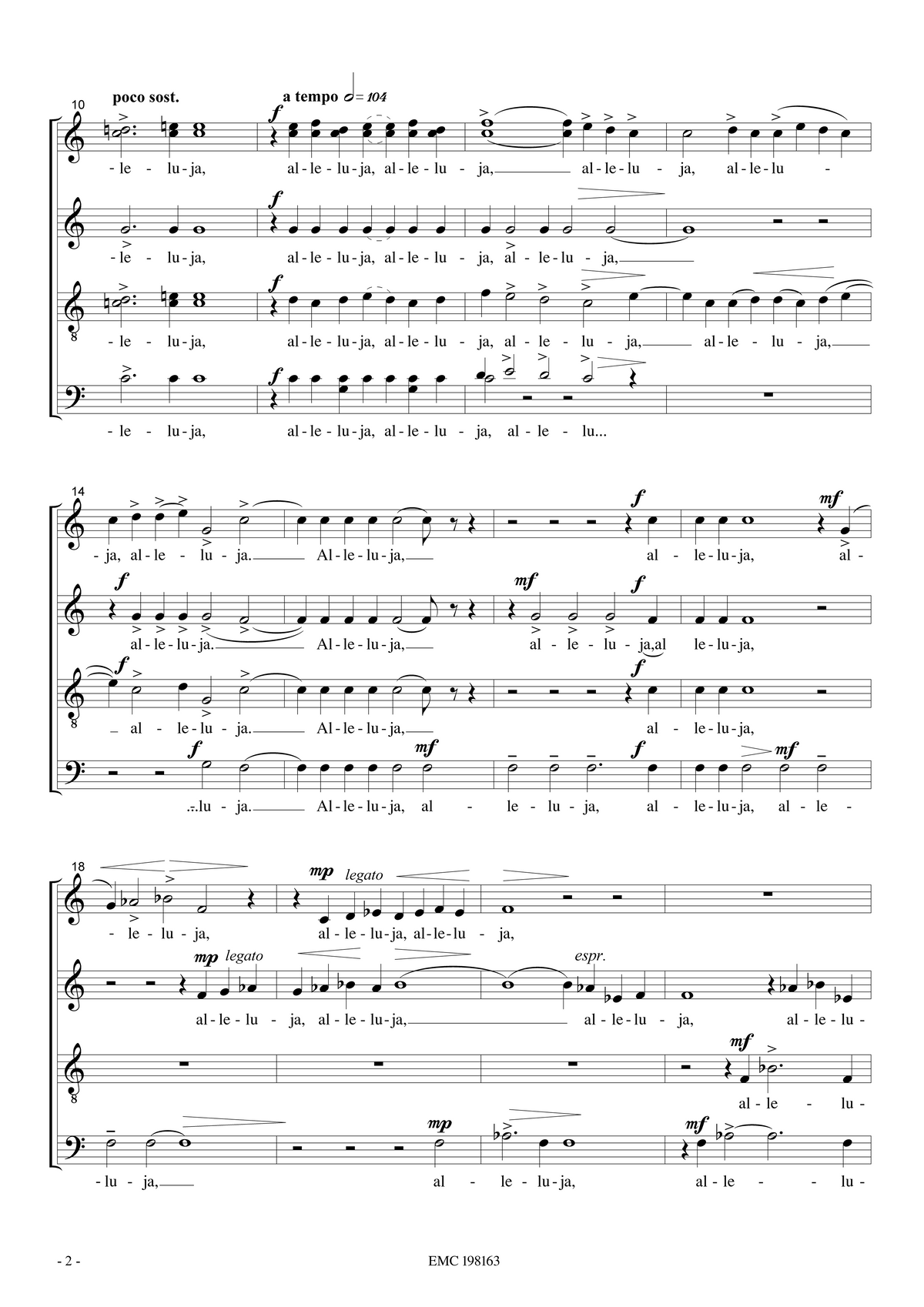 Karai József: Alleluia (SATB)