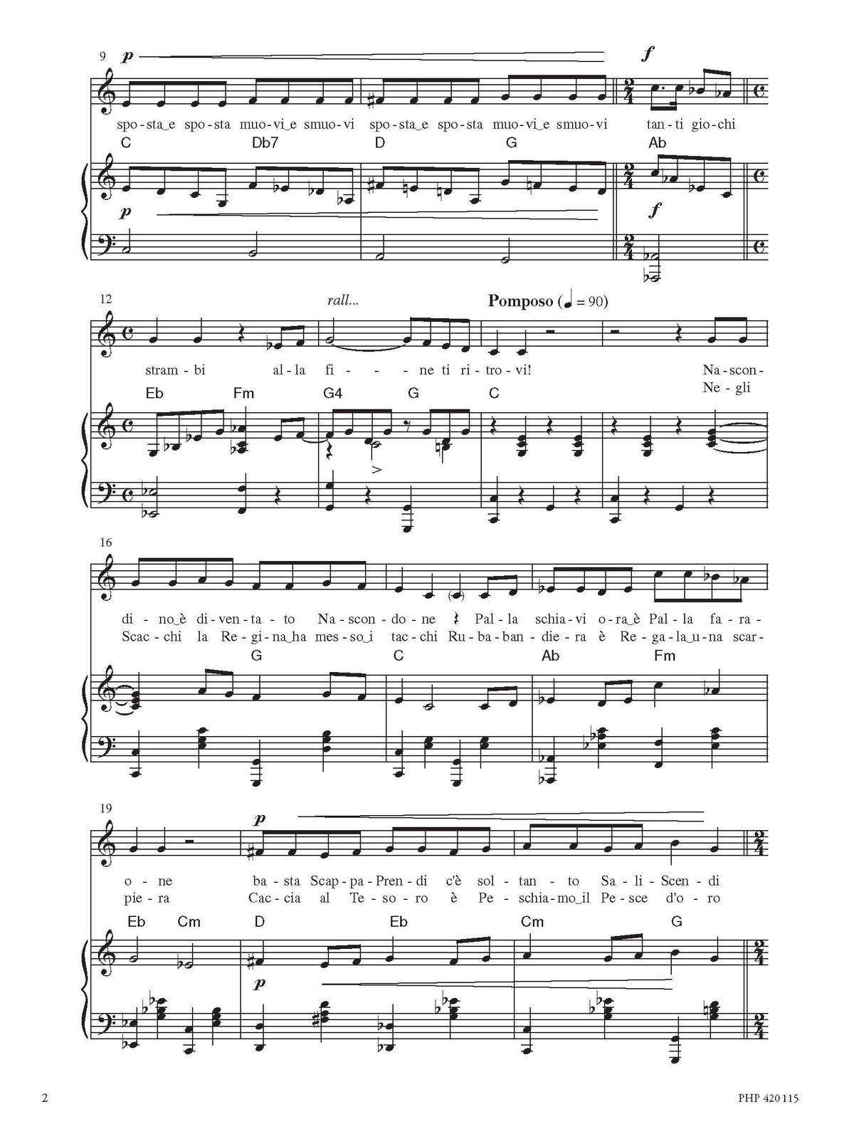 Maurizio Santoiemma: Strani e Strambi (Egyneműkar, zongora)