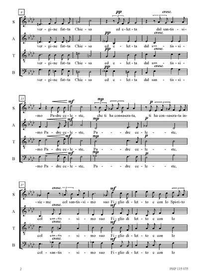 Battista Pradal: Saluto alla Beata Vergine Maria (SATB)
