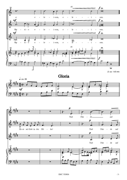 Herbert Paulmichl: Missa brevis (SATB, orgona)