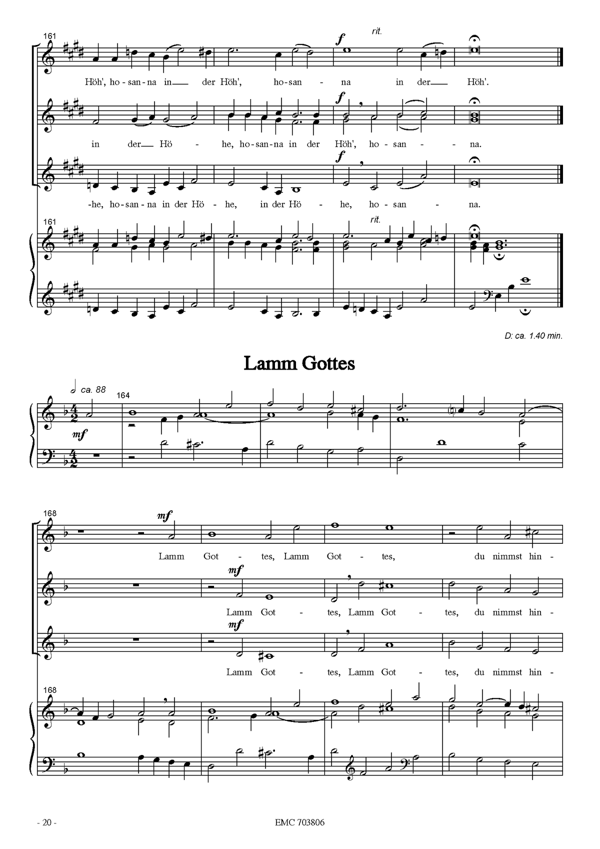 Herbert Paulmichl: Missa brevis (SATB, orgona)
