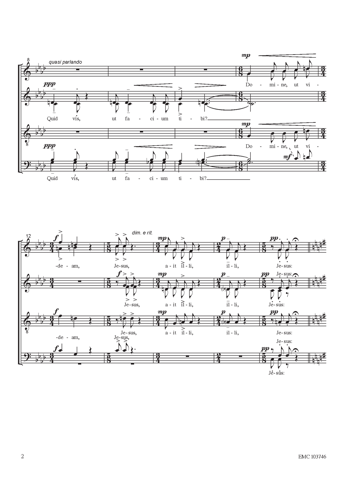 Vytautas Miškinis: Stans autem Jesus (SATB)