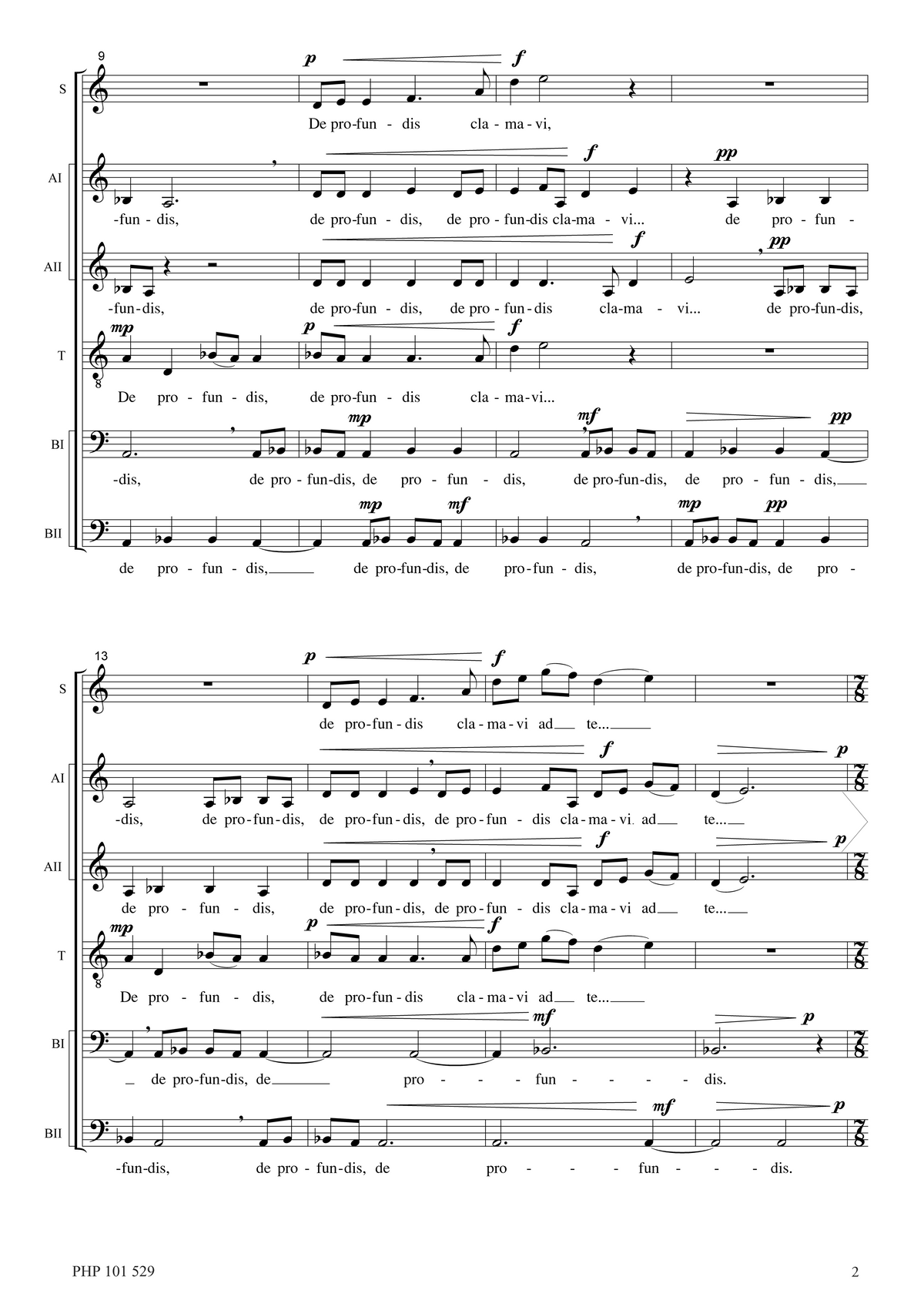 Nancy Telfer: De Profundis (SSAATTBB)