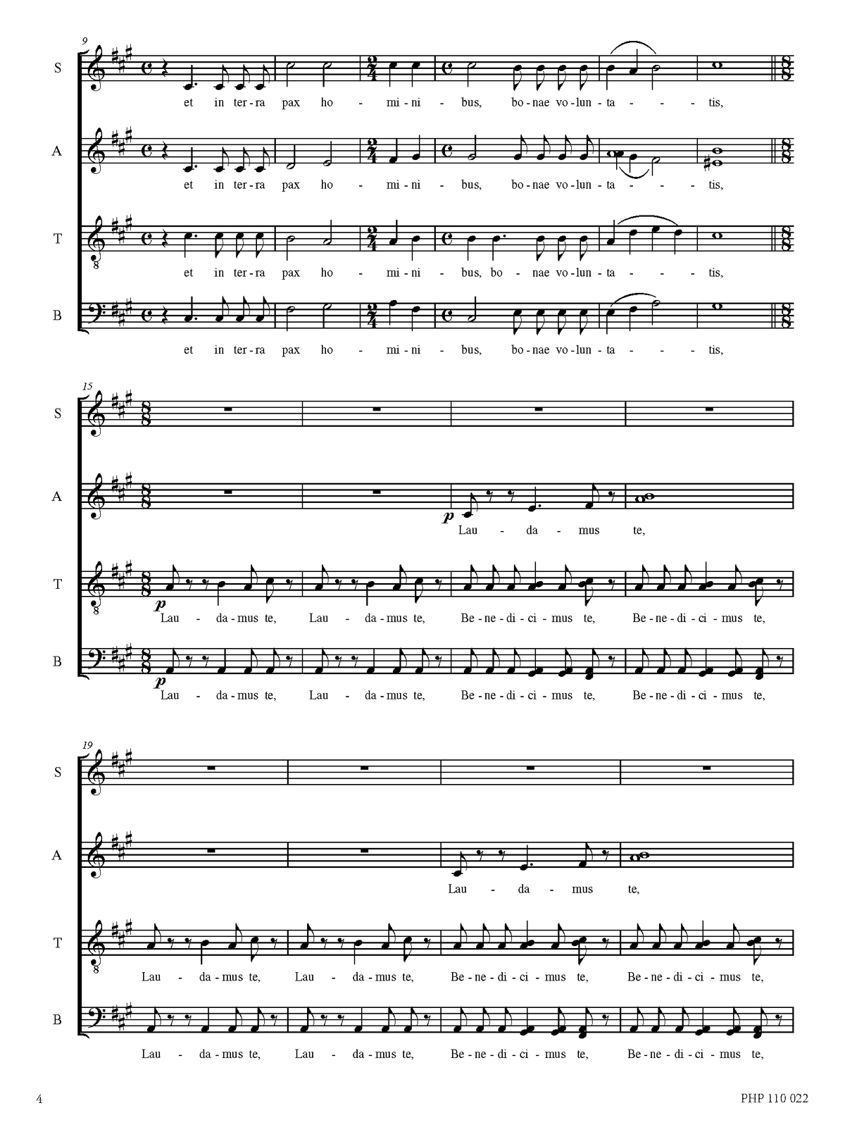 Ivan Yohan: Gloria (SATB)