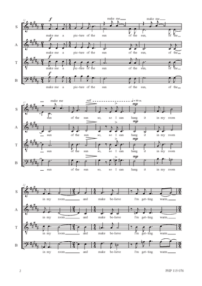Battista Pradal: Make Me a Picture of the Sun (SATB)