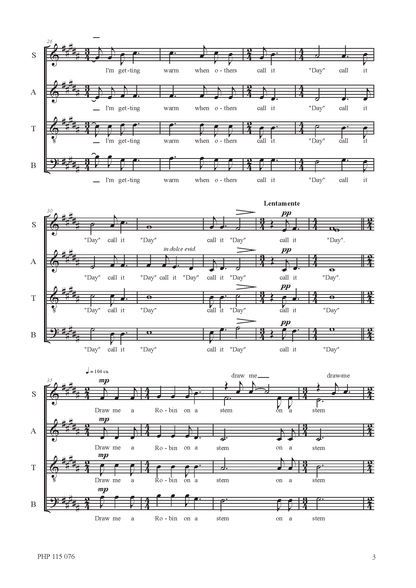 Battista Pradal: Make Me a Picture of the Sun (SATB)