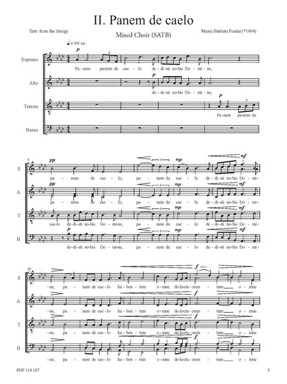 Battista Pradal: Three Sacred Pieces (SATB)