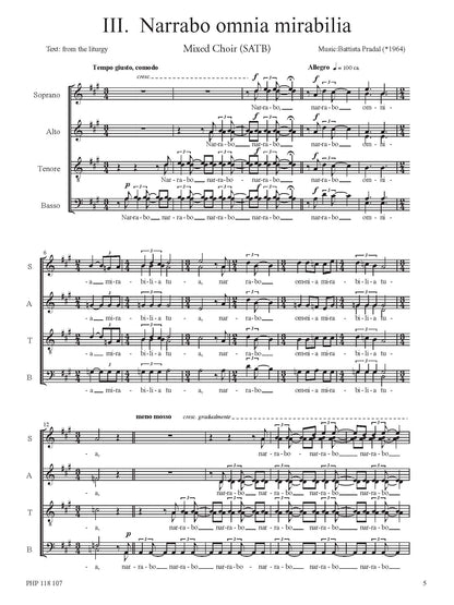 Battista Pradal: Three Sacred Pieces (SATB)