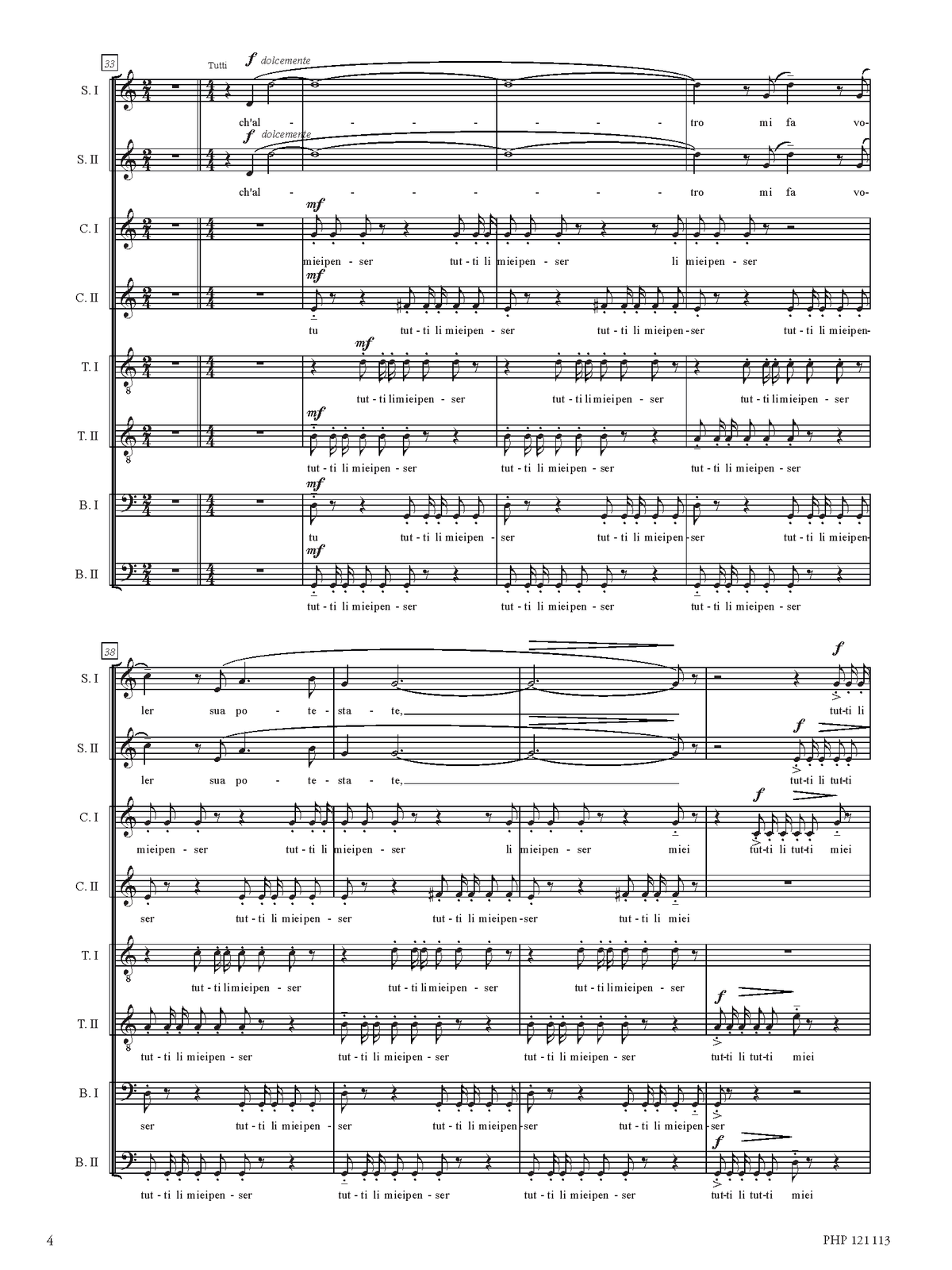Eddy Serafini – Tutti li miei penser parlan d’Amore (SATB)