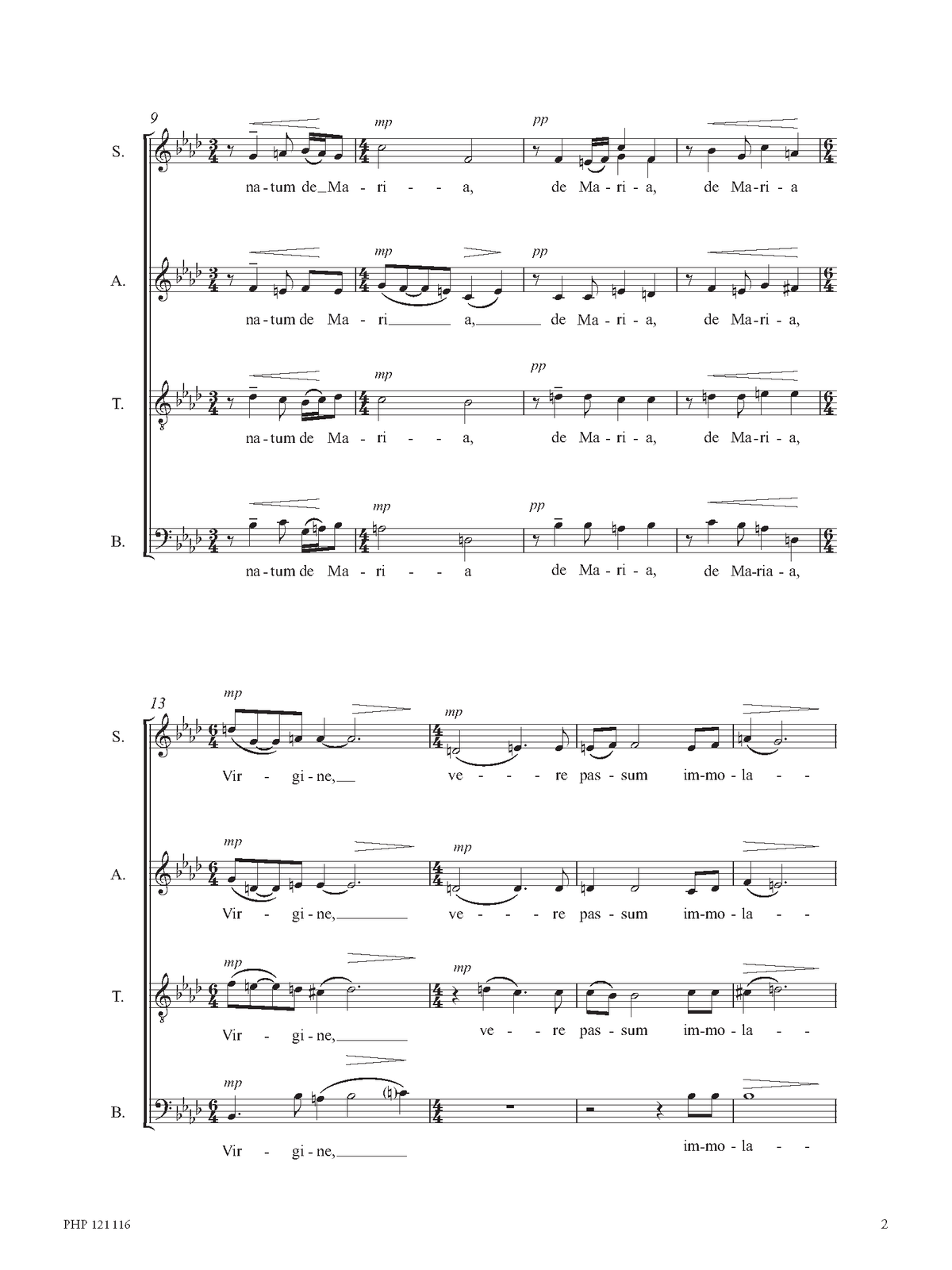 Albrecht Haaf: Ave verum corpus (SATB)