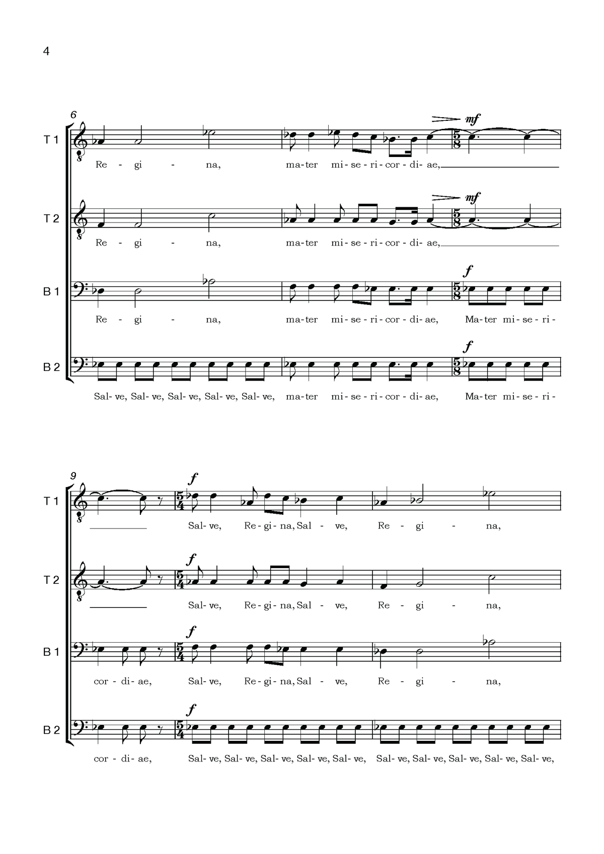 Ivo Antognini: Salve Regina Mater (TTBB)
