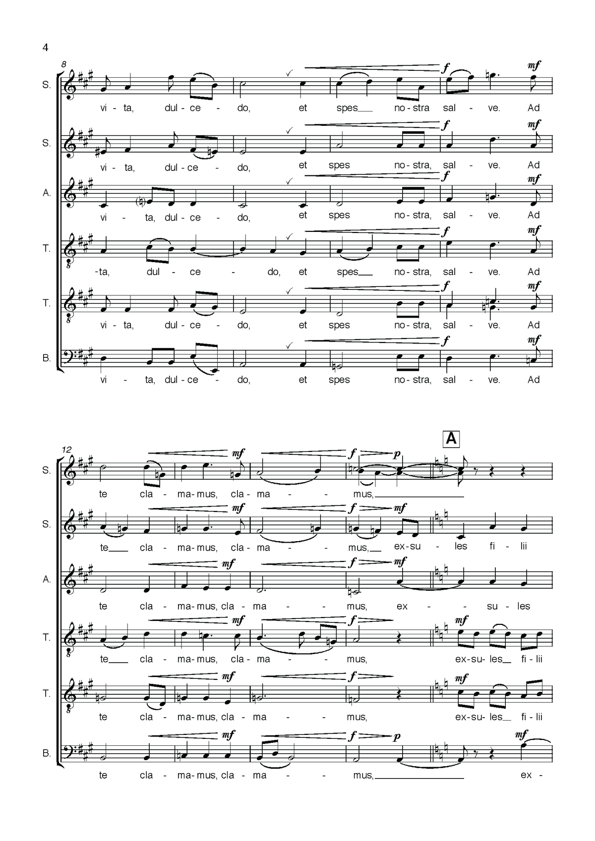 Ivo Antognini: Salve Regina (SSATTB)