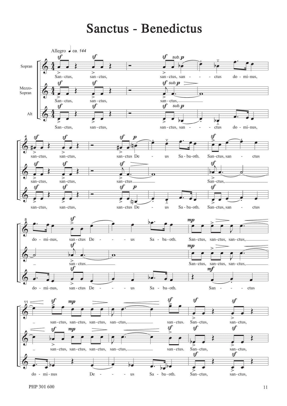 János Vajda – Missa in D (SSSAA)