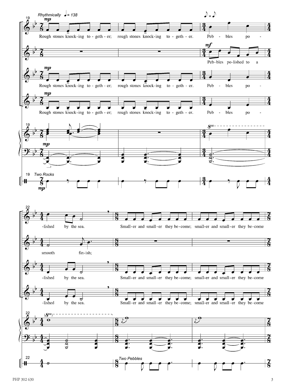 Nancy Telfer: Requiem aeternam (SSAA, zongora, ütőshangszer)