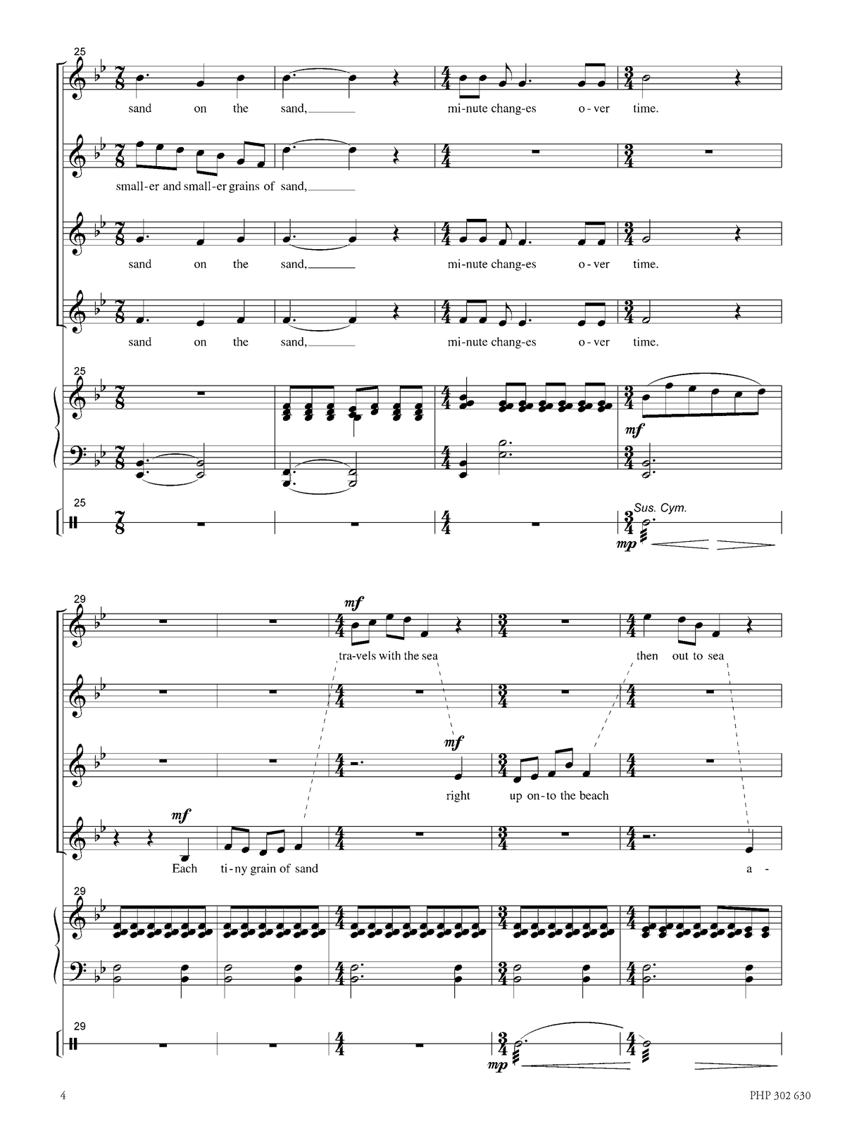 Nancy Telfer: Requiem aeternam (SSAA, zongora, ütőshangszer)