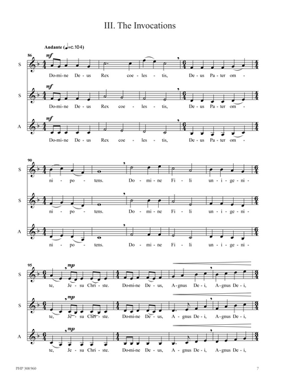 Nancy Telfer: Gloria (SSA)