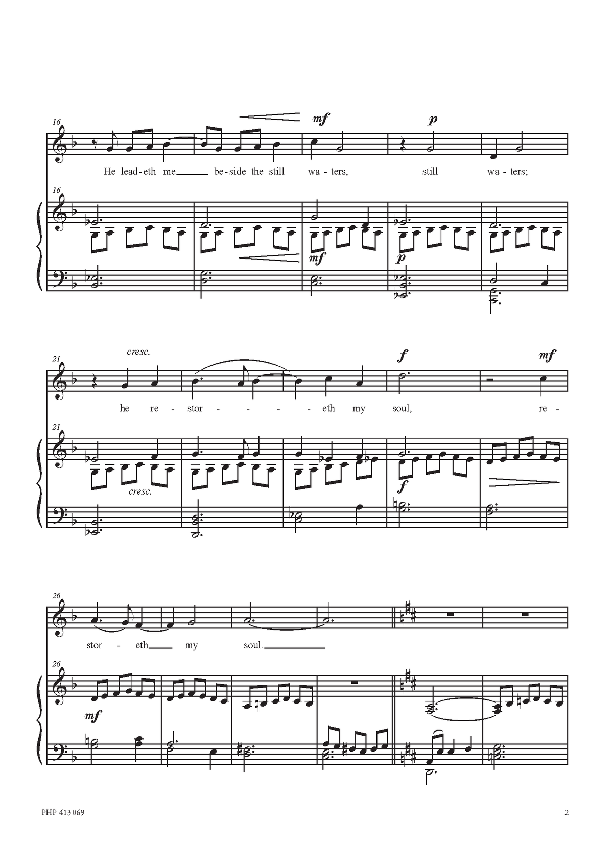Ruth Watson Henderson: Psalm 23 (egyszólamú, zongora)
