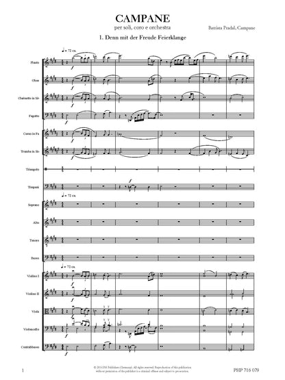 Battista Pradal: Campane (SATB, zenekar)