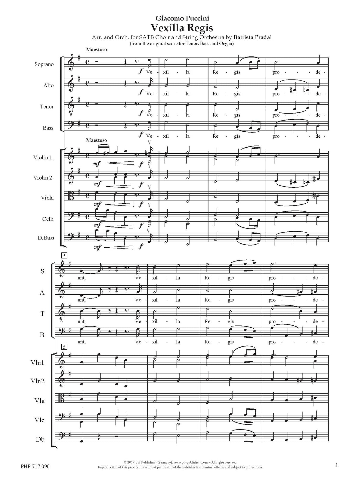 Battista Pradal: Vexilla Regis (SATB, Orchestra)
