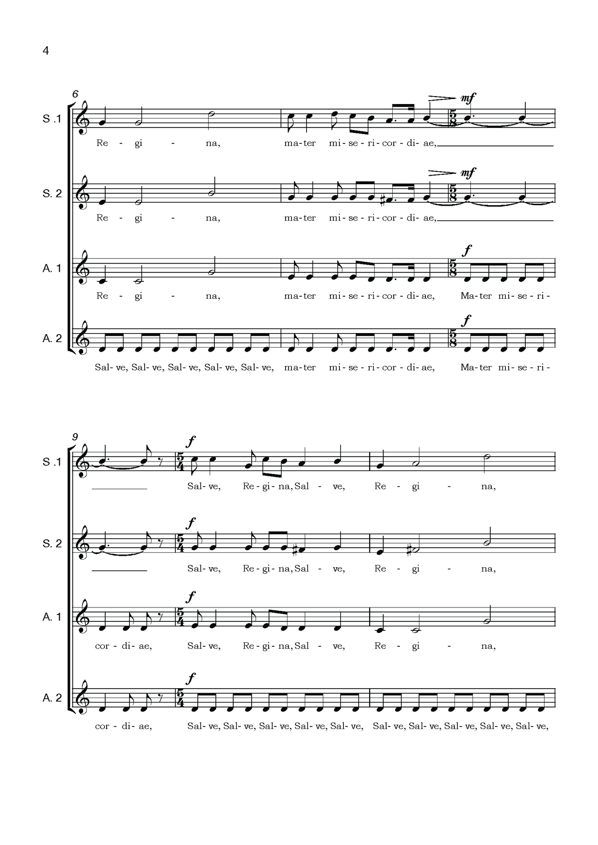 Ivo Antognini: Salve Regina Mater (SSAA)