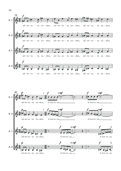 Ivo Antognini: Salve Regina Mater (SSAA)